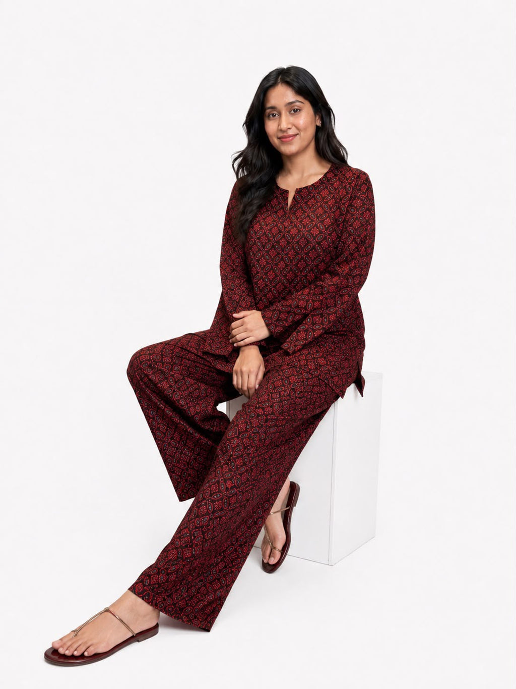 Maroon Co ord Set