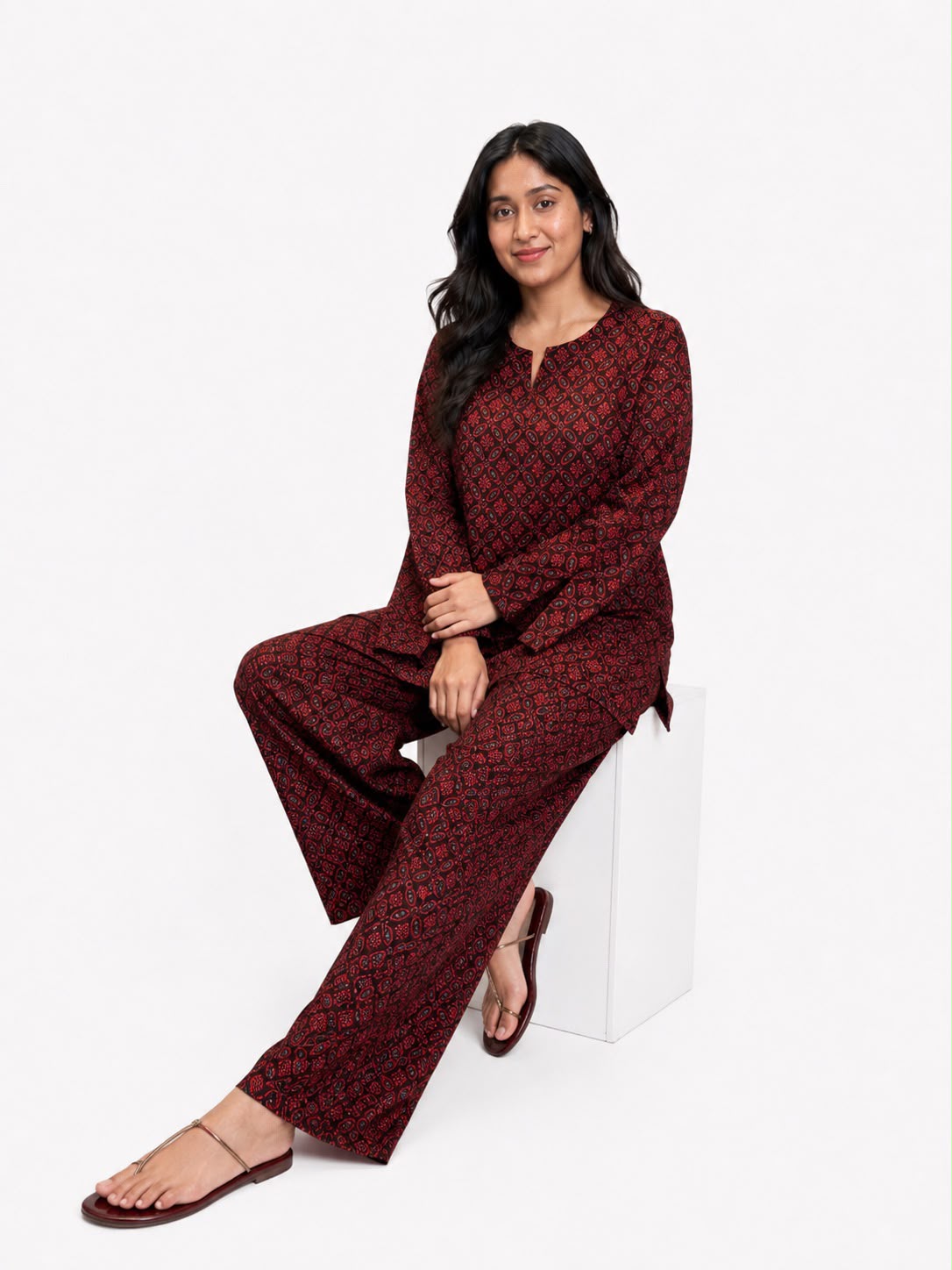 Maroon Co ord Set