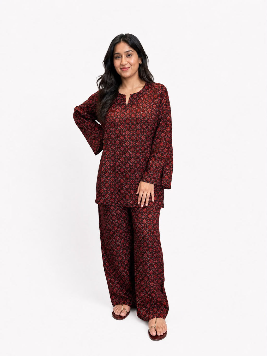 Maroon Co ord Set